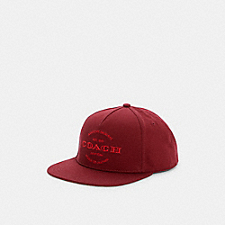 HUDSON FLAT BRIM HAT - LIGHT MAROON - COACH C3399