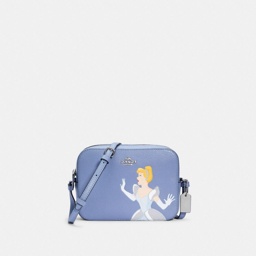 COACH DISNEY X COACH MINI CAMERA BAG WITH CINDERELLA - SV/PERIWINKLE MULTI - C3406