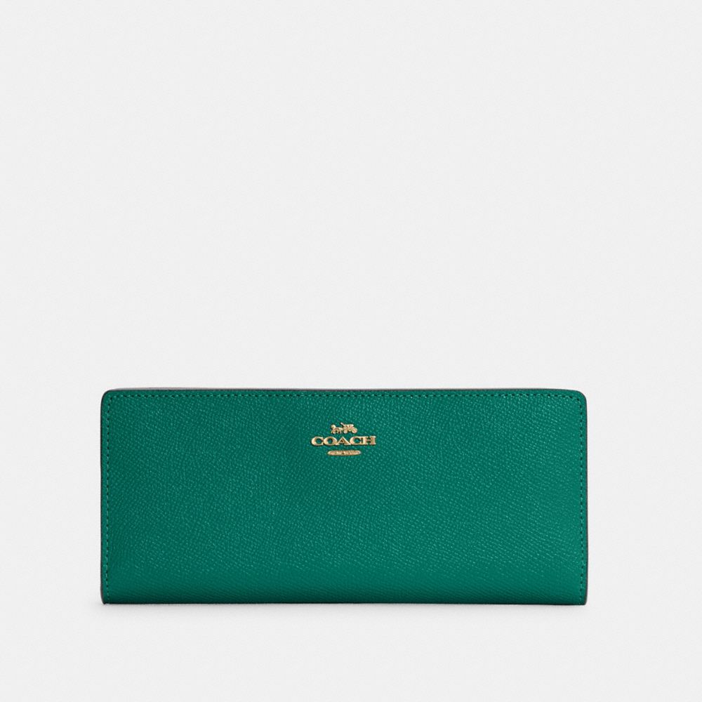 COACH C3440 SLIM WALLET IM/BRIGHT JADE