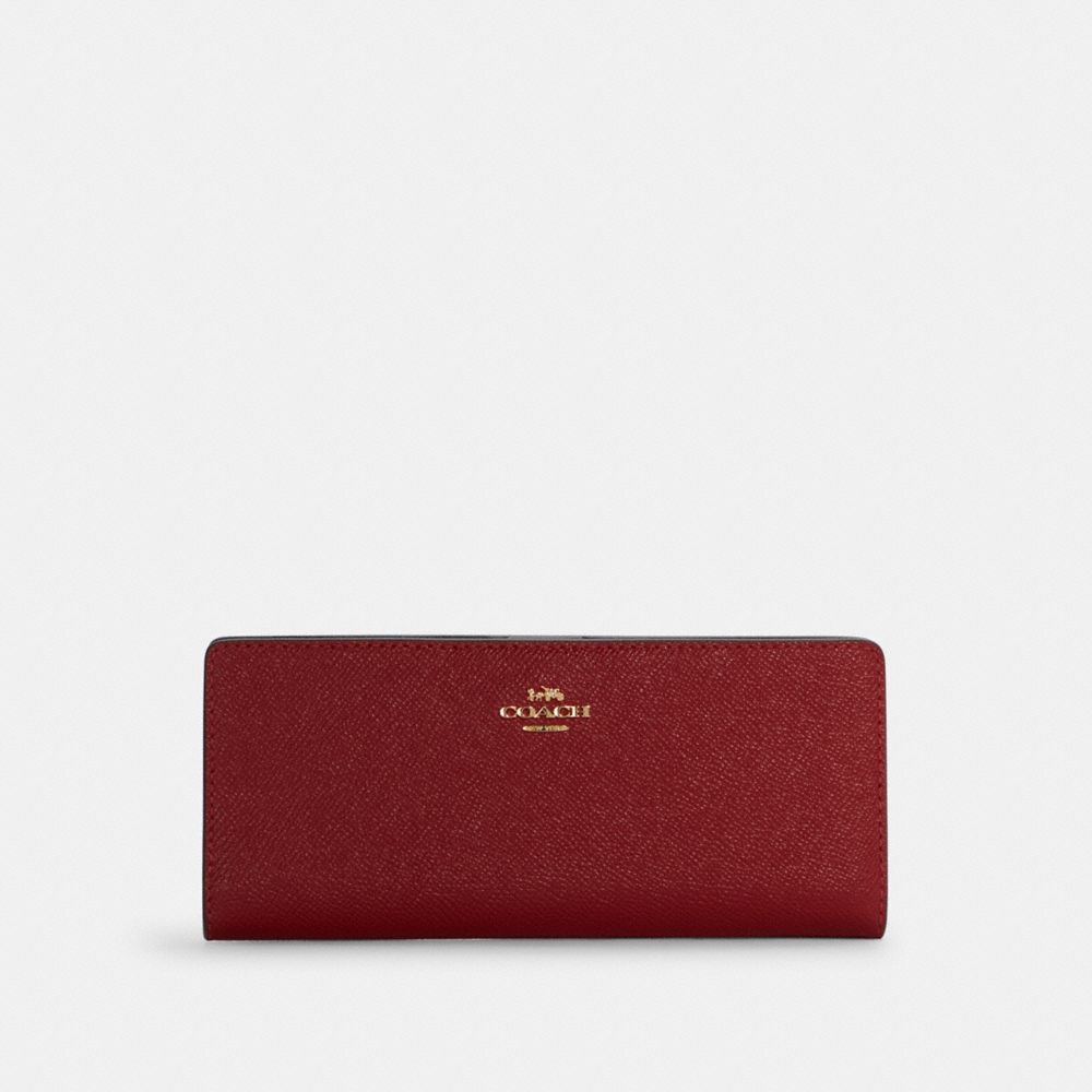 COACH C3440 Slim Wallet GOLD/1941-RED