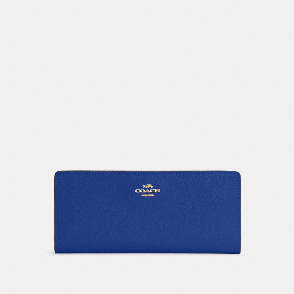 COACH C3440 Slim Wallet Gold/Sport Blue