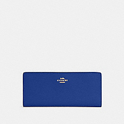 COACH C3440 Slim Wallet GOLD/SPORT BLUE
