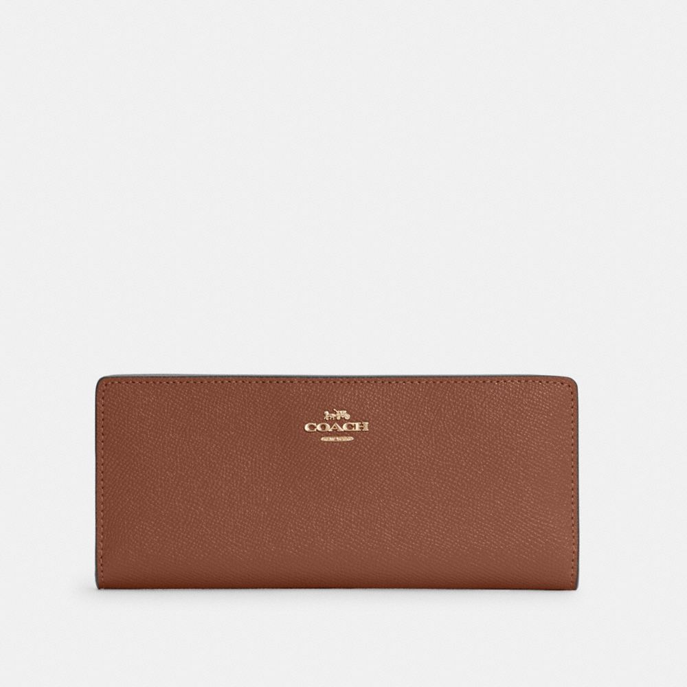 SLIM WALLET - C3440 - IM/REDWOOD