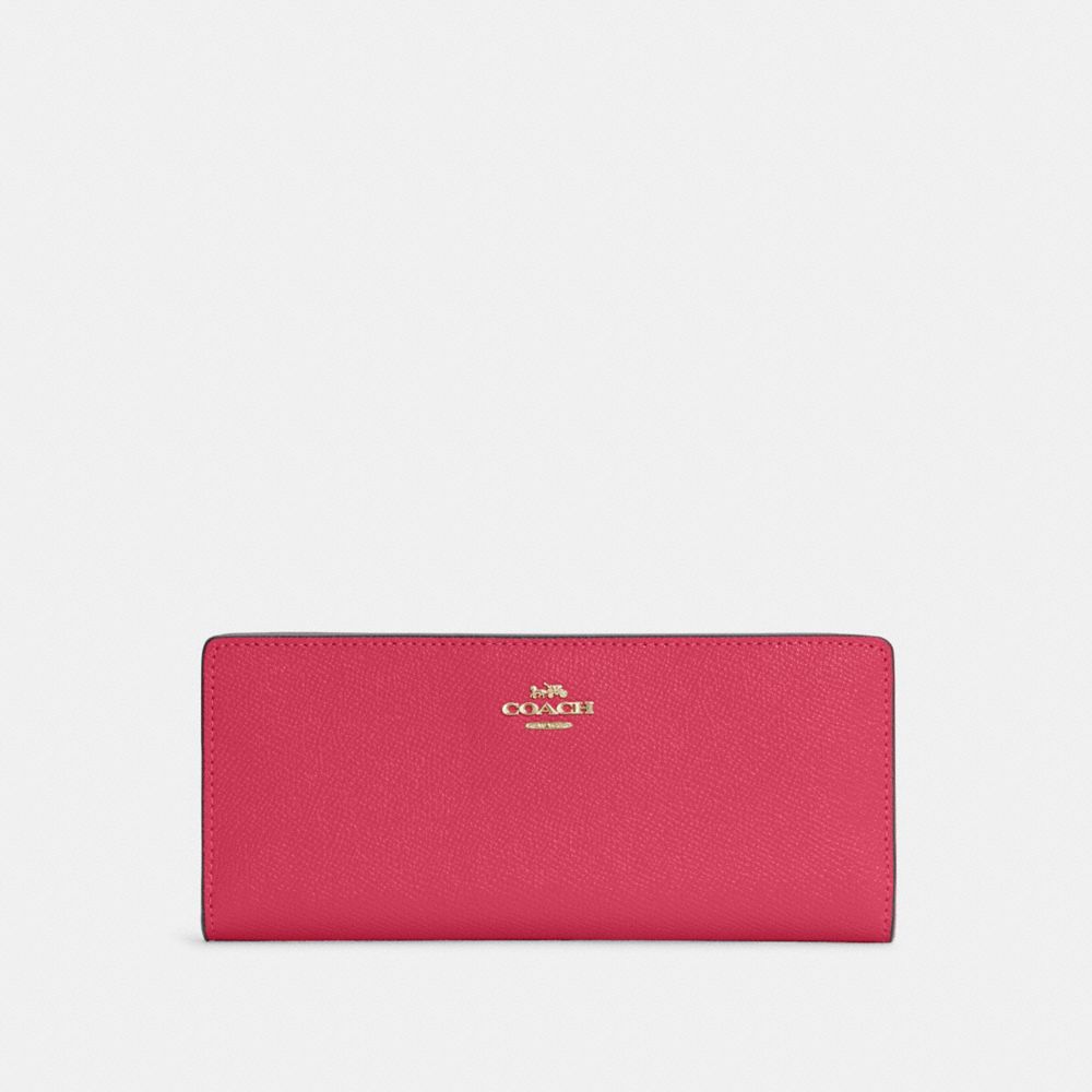 COACH C3440 - Slim Wallet GOLD/BOLD PINK