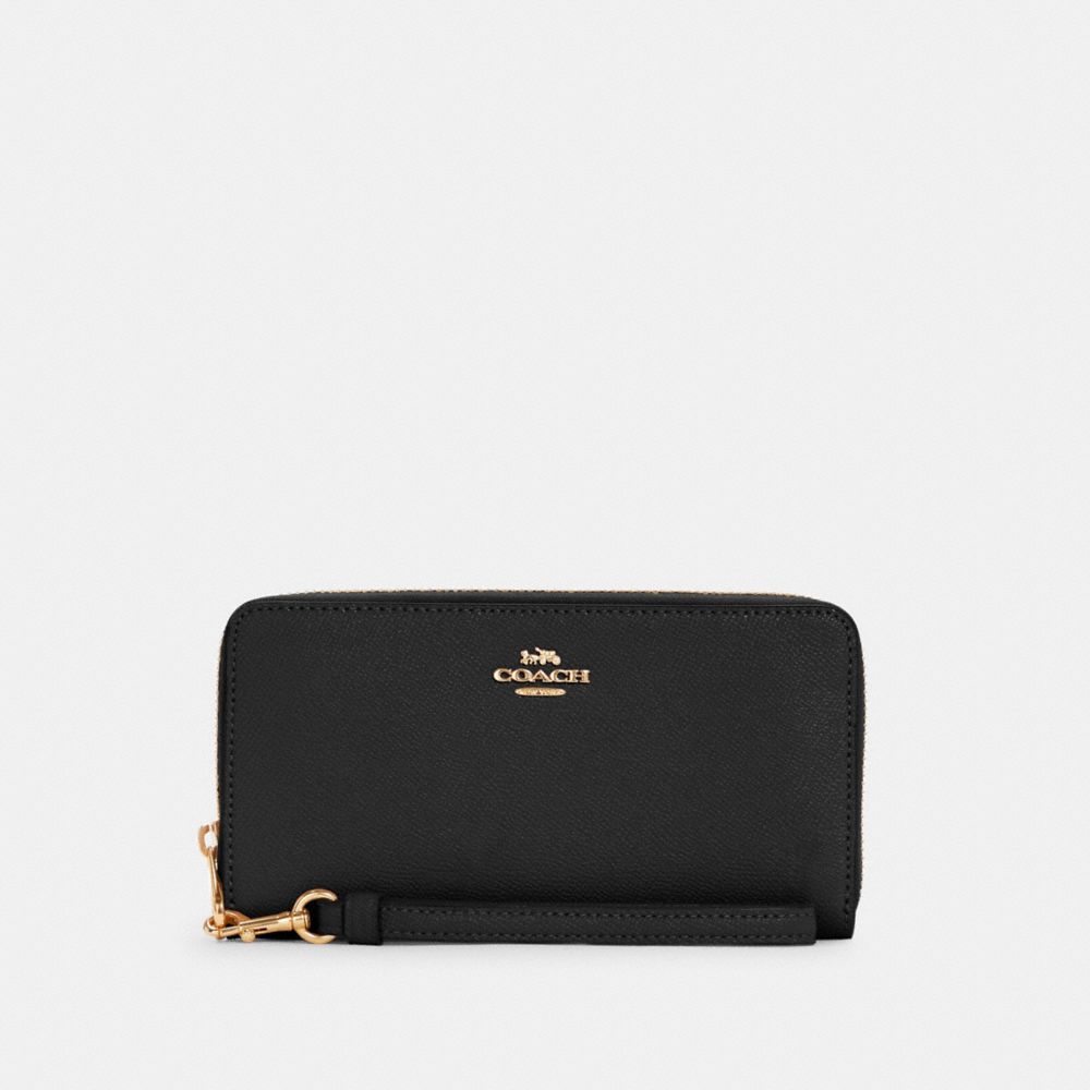 LONG ZIP AROUND WALLET - IM/BLACK - COACH C3441