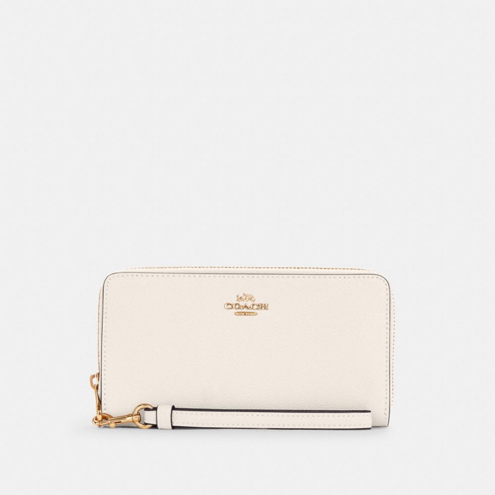 COACH LONG ZIP AROUND WALLET - IM/CHALK - C3441