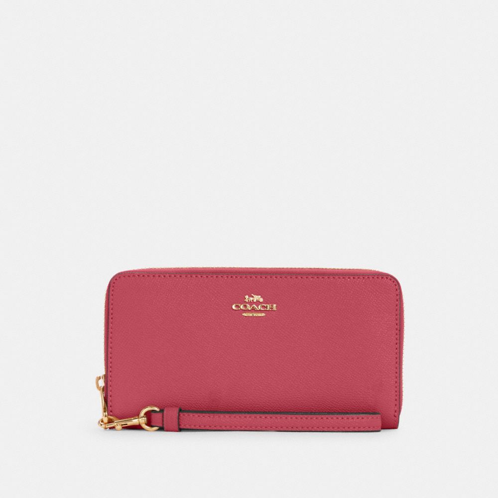 Long Zip Around Wallet - C3441 - GOLD/STRAWBERRY HAZE