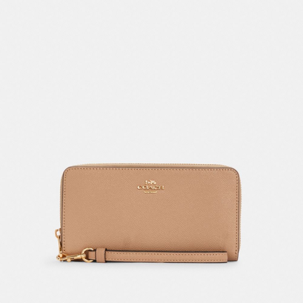 LONG ZIP AROUND WALLET - C3441 - IM/TAUPE