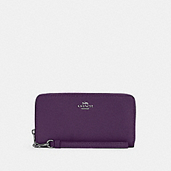 LONG ZIP AROUND WALLET - SV/DARK AMETHYST - COACH C3441