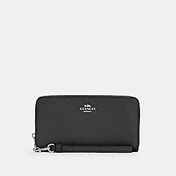 LONG ZIP AROUND WALLET - C3441 - SV/BLACK