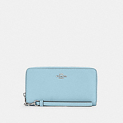 COACH C3441 Long Zip Around Wallet SV/WATERFALL