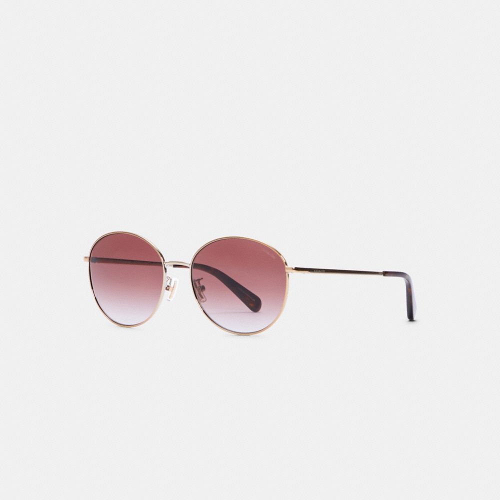 LIA ROUND SUNGLASSES - C3482 - BROWN GRADIENT