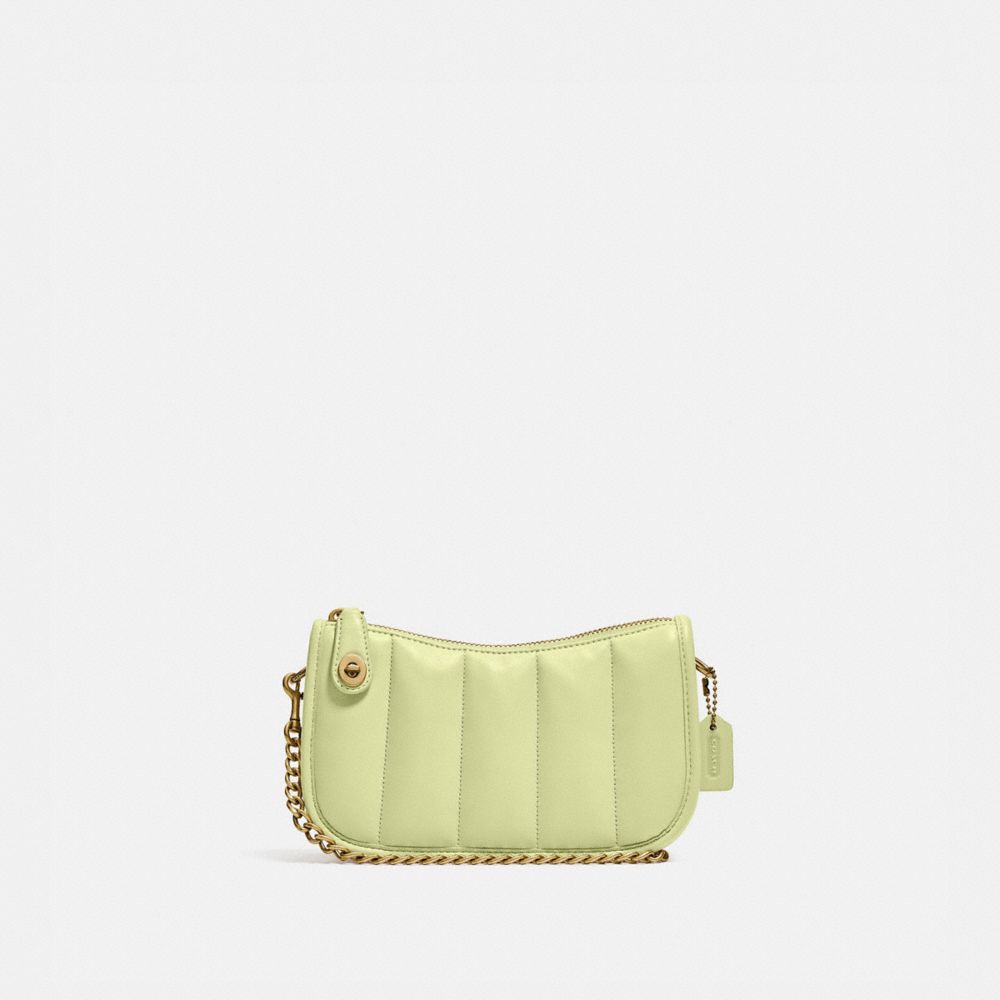 COACH C3490 - Swinger 20 With Quilting BRASS/PALE LIME