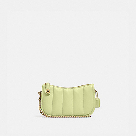COACH Swinger 20 With Quilting - BRASS/PALE LIME - C3490
