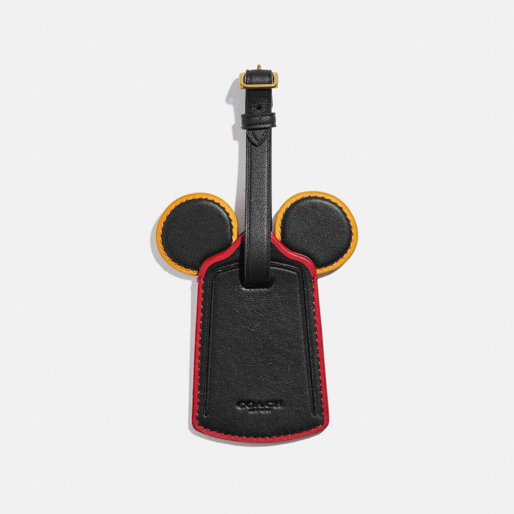 COACH C3545 Disney Mickey Mouse X Keith Haring Luggage Tag B4/BLACK