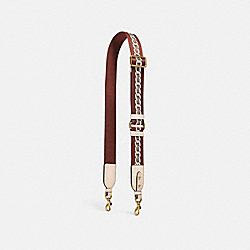 Strap With Chain Stripe - C3619 - Brass/Ivory