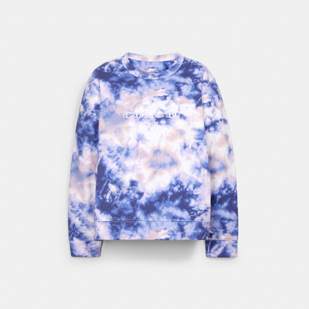 TIE DYE SWEATSHIRT - C3674 - PURPLE MULTI