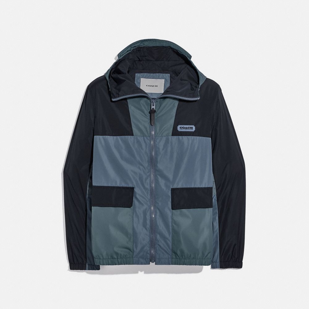 COACH C3706 - Colorblock Windbreaker In Recycled Polyester DARK NAVY