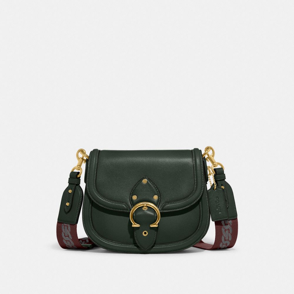 COACH C3738 Beat Saddle Bag BRASS/AMAZON GREEN