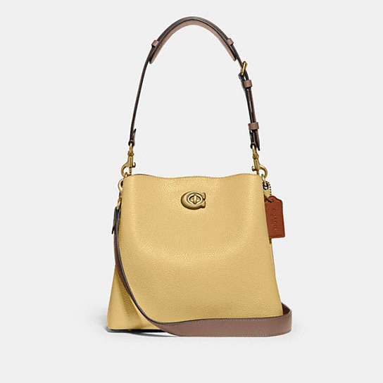 C3766 - Willow Bucket Bag In Colorblock Brass/Vanilla Multi