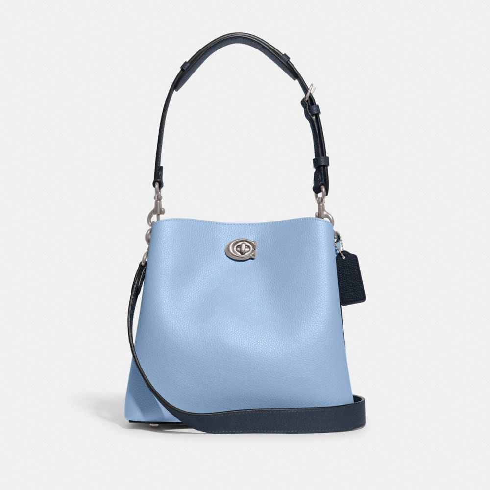 Willow Bucket Bag In Colorblock - C3766 - Silver/Pool Multi