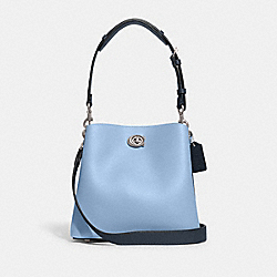 Willow Bucket Bag In Colorblock - C3766 - Silver/Pool Multi