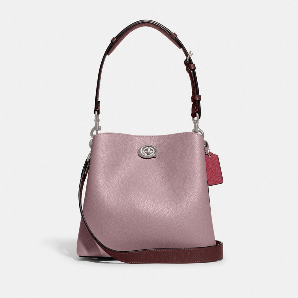 COACH C3766 Willow Bucket Bag In Colorblock SILVER/FADED PURPLE MULTI