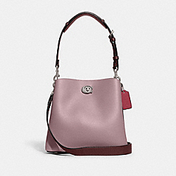 Willow Bucket Bag In Colorblock - C3766 - Silver/Faded Purple Multi