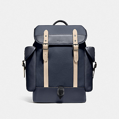 COACH C3803 Hitch Backpack In Organic Cotton Canvas BLACK-COPPER/MIDNIGHT-NAVY-MULTI