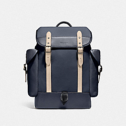 Hitch Backpack In Organic Cotton Canvas - BLACK COPPER/MIDNIGHT NAVY MULTI - COACH C3803