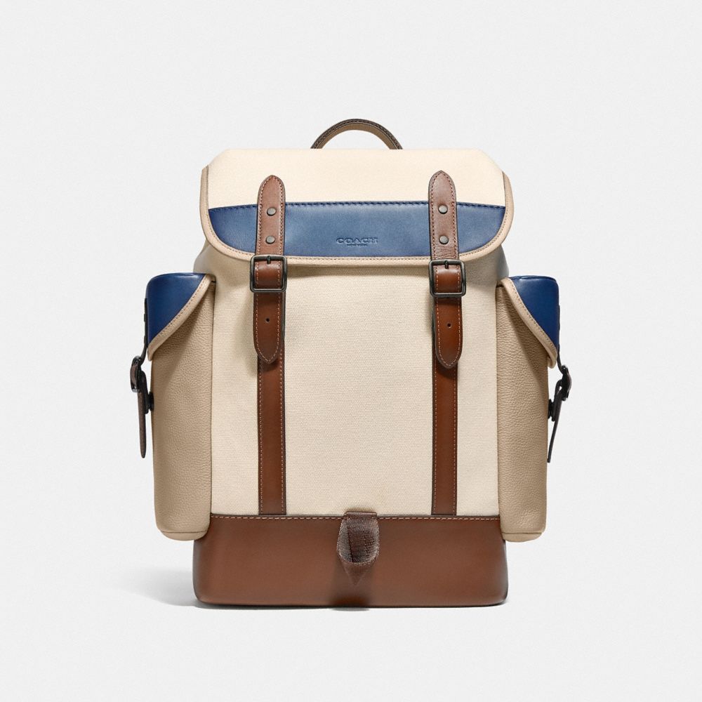 COACH Hitch Backpack In Organic Cotton Canvas - JI/NATURAL MULTI - C3803