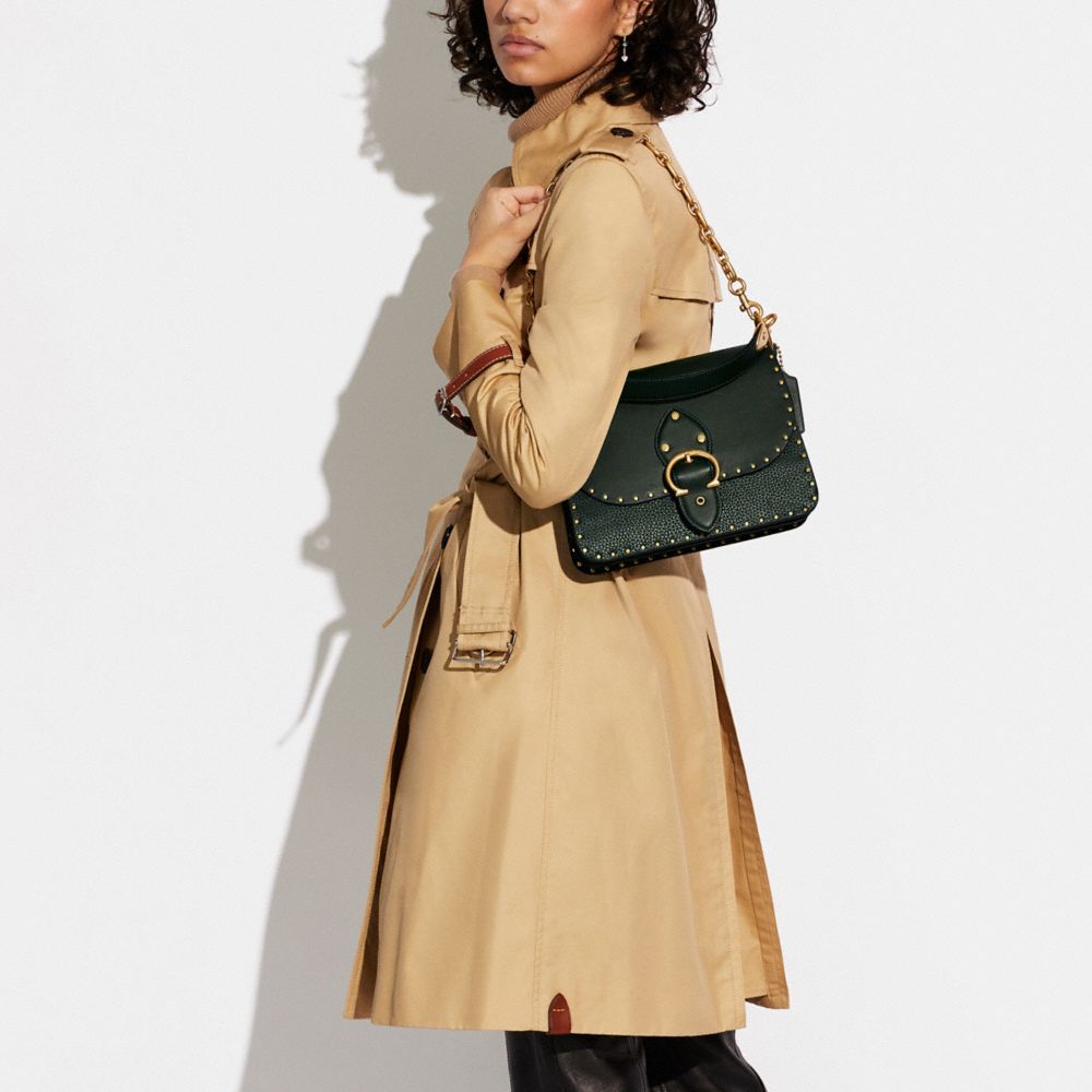 BEAT SHOULDER BAG WITH RIVETS