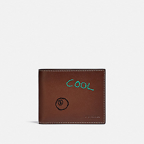 COACH 3 In 1 Wallet With Embroidery - SADDLE MULTI - C3847
