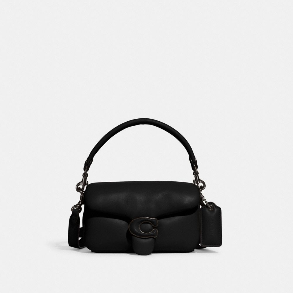 C3880 - Pillow Tabby Shoulder Bag 18 Pewter/Black