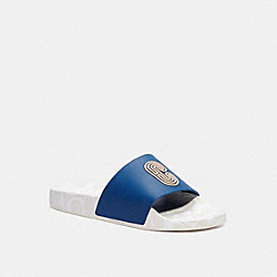 SLIDE WITH COACH PATCH - CHALK JEWEL BLUE - COACH C3964