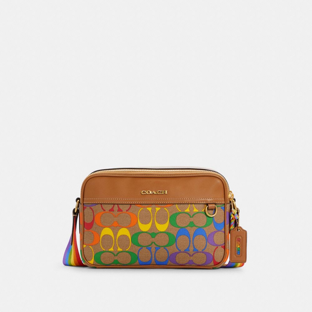 COACH GRAHAM CROSSBODY IN RAINBOW SIGNATURE CANVAS - ONE COLOR - C4007