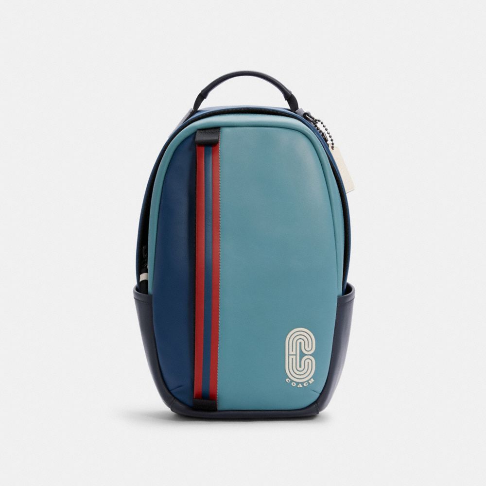 COACH C4011 - EDGE PACK WITH STRIPE QB/JEWEL BLUE MULTI