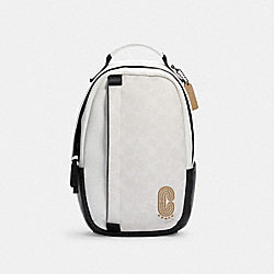 COACH EDGE PACK IN COLORBLOCK SIGNATURE CANVAS - QB/CHALK/BLACK - C4015