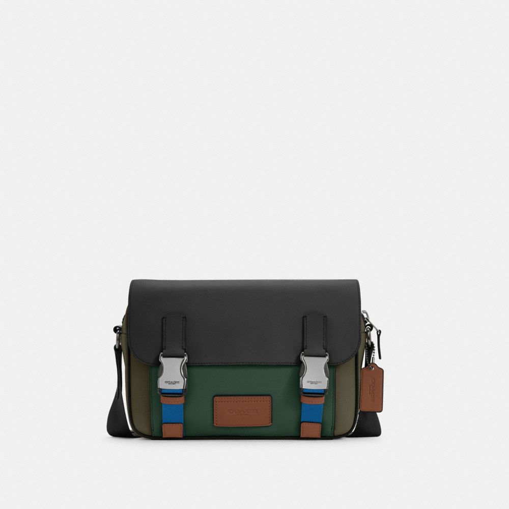 TRACK CROSSBODY IN COLORBLOCK - C4021 - QB/DARK CLOVER MULTI