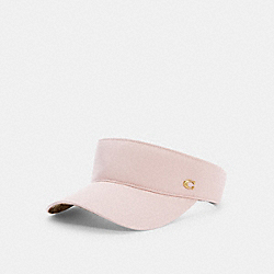 COACH SOLID VISOR WITH SIGNATURE LINING - PINK KHAKI - C4024