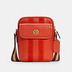 COACH HERITAGE CROSSBODY WITH STRIPE - B4/MANGO - C4032