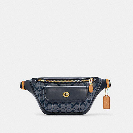 COACH HERITAGE BELT BAG IN SIGNATURE CHAMBRAY -  - C4035