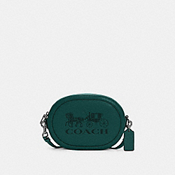 COACH C4056 Camera Bag With Horse And Carriage GUNMETAL/FOREST