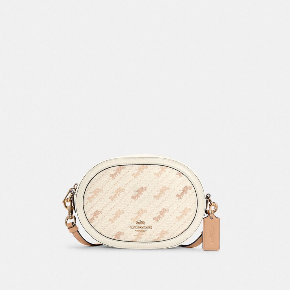 COACH C4057 CAMERA BAG WITH HORSE AND CARRIAGE DOT PRINT IM/CREAM