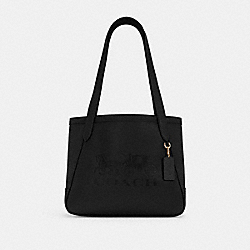 Tote 27 With Horse And Carriage - C4062 - GOLD/BLACK