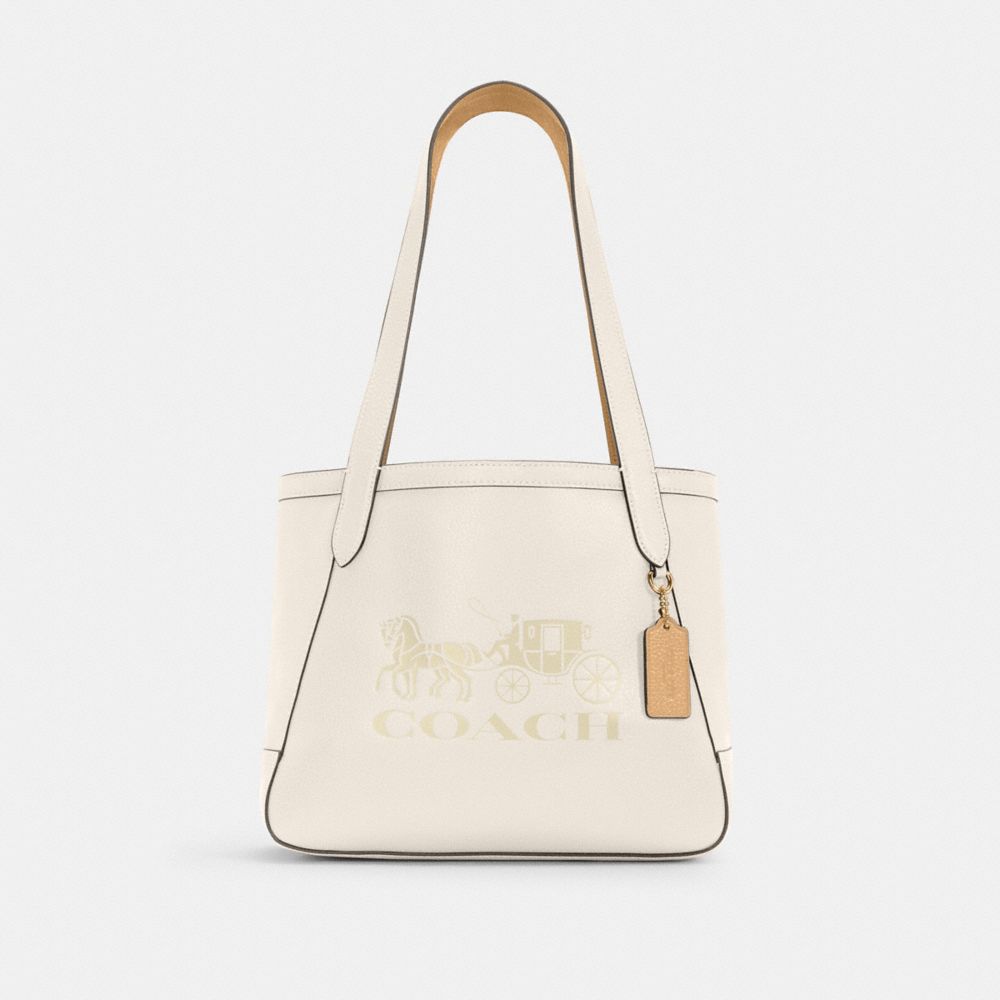 COACH C4062 - HORSE AND CARRIAGE TOTE 27 WITH HORSE AND CARRIAGE IM/CHALK/VANILLA CREAM