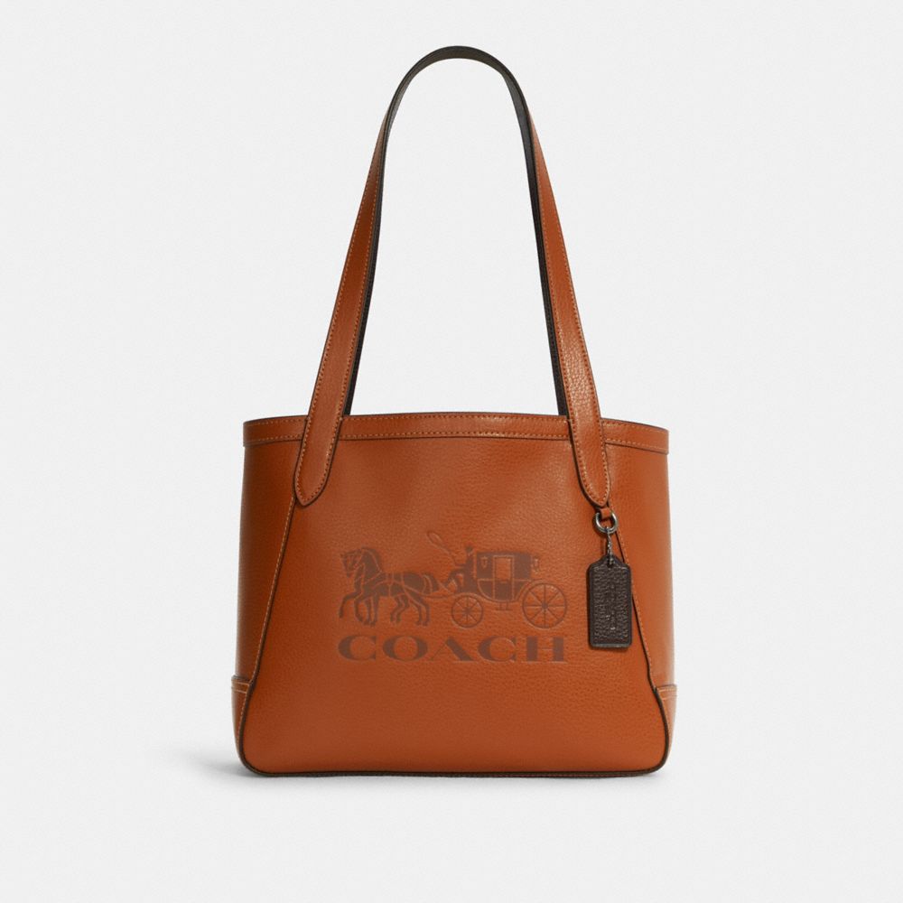 COACH C4062 - Tote 27 With Horse And Carriage GUNMETAL/GINGER