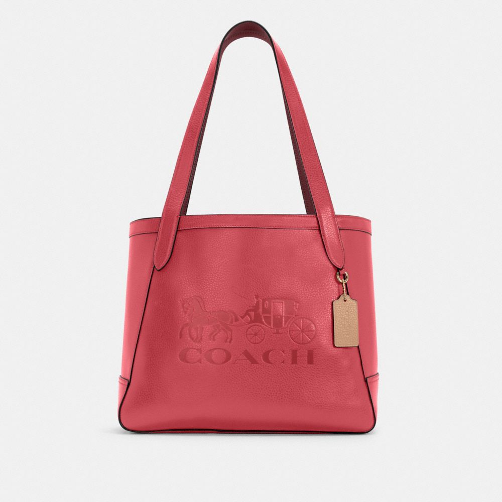 HORSE AND CARRIAGE TOTE WITH HORSE AND CARRIAGE - IM/POPPY/VINTAGE MAUVE - COACH C4063