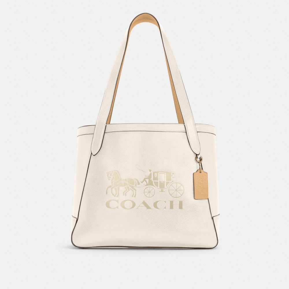 COACH C4063 HORSE AND CARRIAGE TOTE WITH HORSE AND CARRIAGE IM/CHALK/VANILLA CREAM