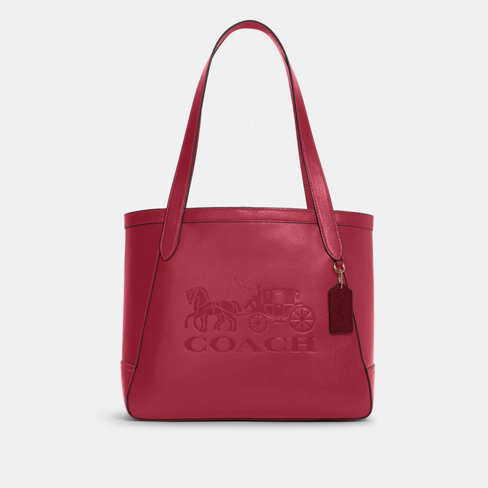 Tote With Horse And Carriage - C4063 - GOLD/STRAWBERRY HAZE